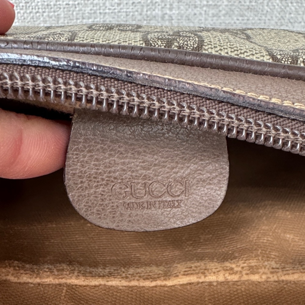 Gucci Brown coated canvas vintage wristlet clutch - Picture 12 of 17